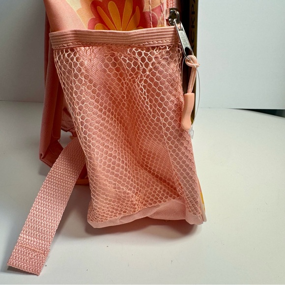 NWT. Wonder Nation 16" Backpack, pink orange white floral pattern. - Picture 8 of 11